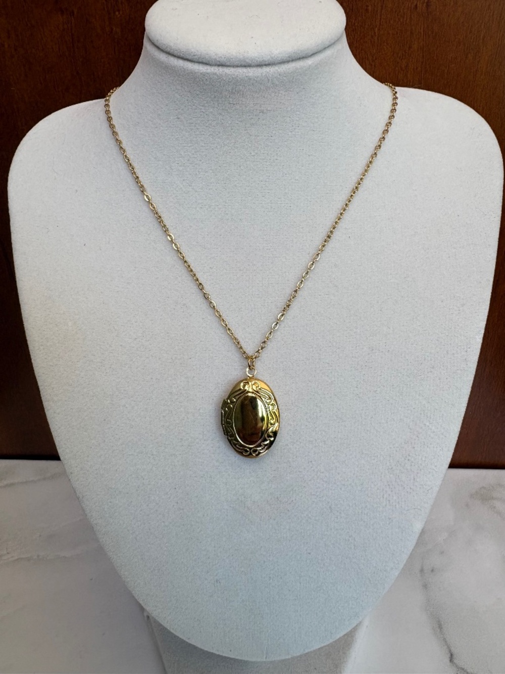 Gold Tone Locket by Plunder Design